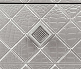 Juego de dormitorio Eleanor de 4 piezas Eastern King, color mercurio metálico