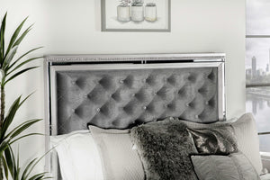 Eleanor Wood California King Panel Bed Metallic Mercury