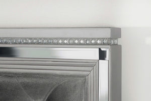 Eleanor Wood California King Panel Bed Metallic Mercury