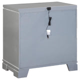 Juego de dormitorio Eleanor de 4 piezas con cama tamaño queen, color metálico Mercury