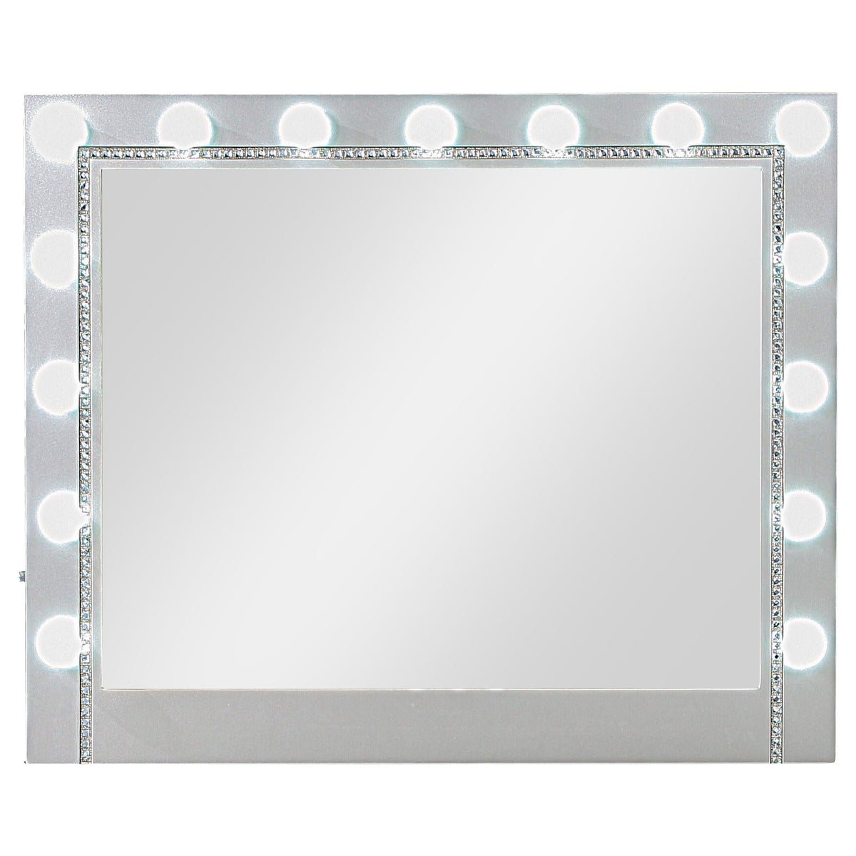 Juego de dormitorio Eleanor de 4 piezas con cama tamaño queen, color metálico Mercury