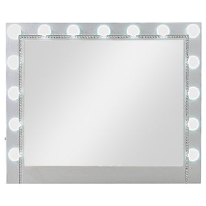 Juego de dormitorio Eleanor de 4 piezas con cama tamaño queen, color metálico Mercury