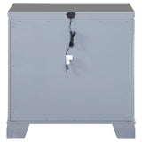 Eleanor 2-drawer Nightstand Metallic Mercury
