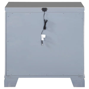 Eleanor 2-drawer Nightstand Metallic Mercury