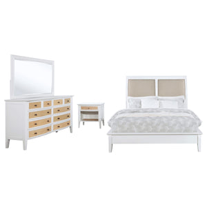 Juego de dormitorio Bexhill Eastern King de 4 piezas, blanco