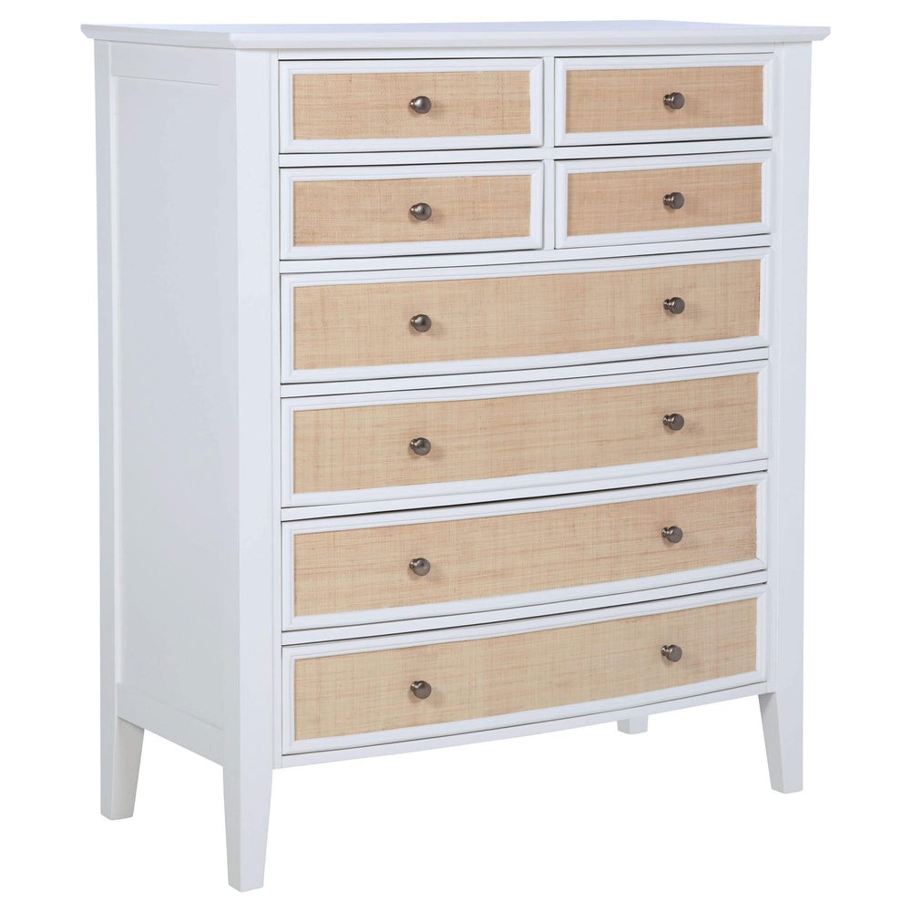 Cómoda Bexhill de 8 cajones blanca