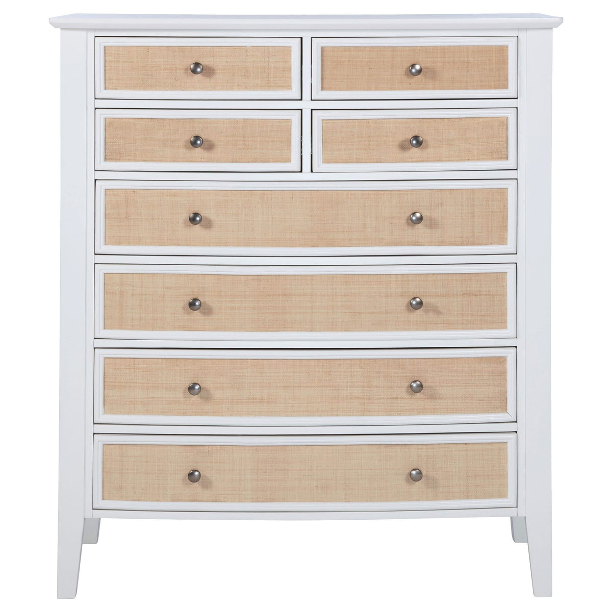 Cómoda Bexhill de 8 cajones blanca