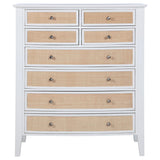 Cómoda Bexhill de 8 cajones blanca