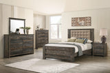 Juego de dormitorio Ridgedale Eastern King de 5 piezas en marrón oscuro desgastado y café con leche