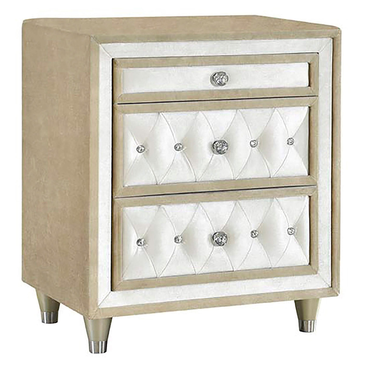 Juego de dormitorio Antonella Queen de 5 piezas en color marfil