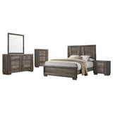 Juego de dormitorio Janine Eastern King de 5 piezas en gris