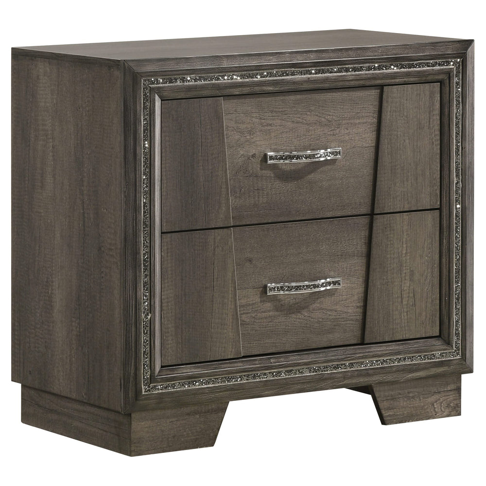 Juego de dormitorio Janine Eastern King de 5 piezas en gris