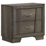 Juego de dormitorio Janine Eastern King de 5 piezas en gris