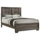 Cama Janine Wood Eastern King con paneles en gris