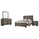 Juego de dormitorio Janine de 4 piezas tamaño Queen en gris
