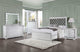 Juego de dormitorio Eleanor de 5 piezas Eastern King en blanco