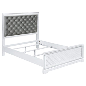 Juego de dormitorio Eleanor de 5 piezas Eastern King en blanco