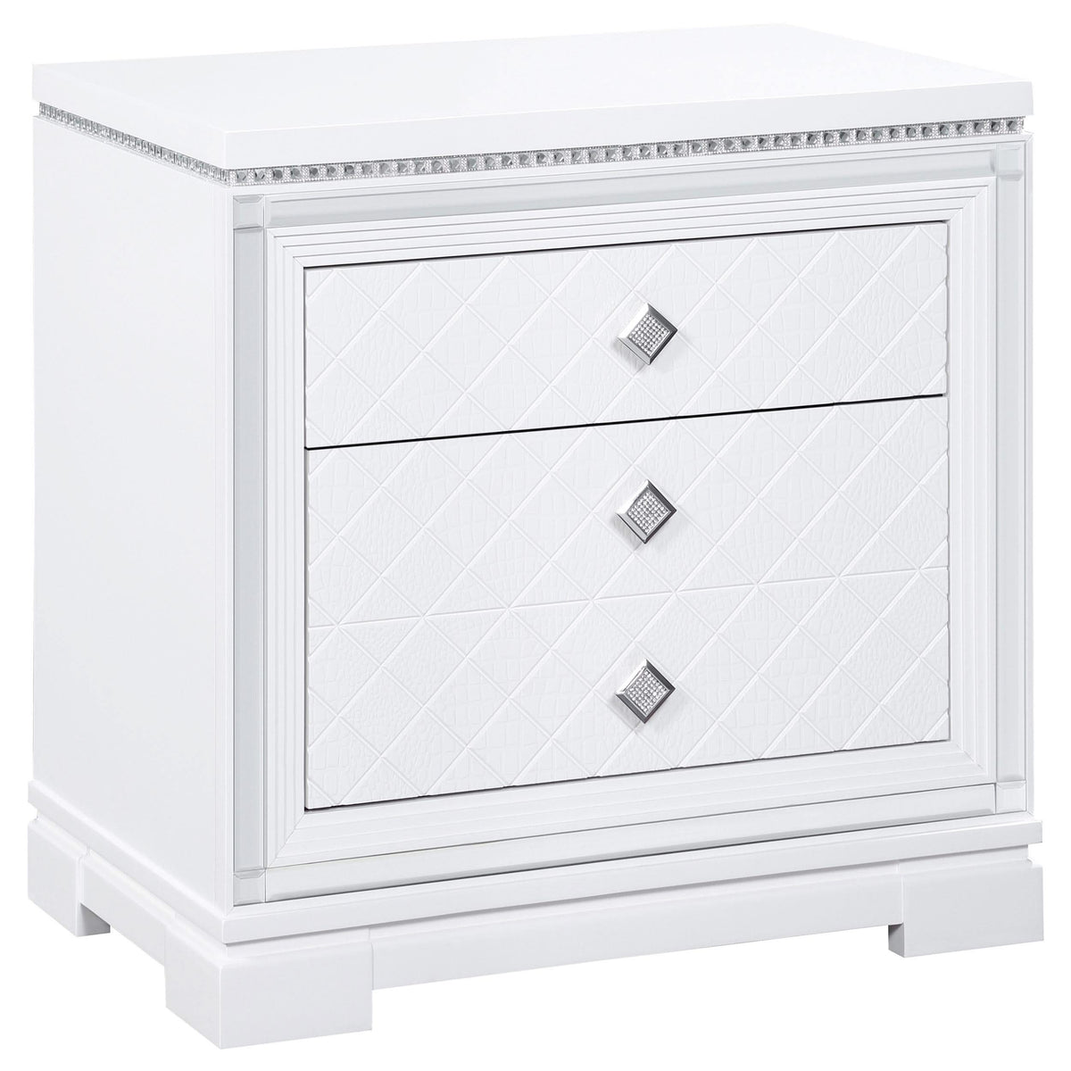 Juego de dormitorio Eleanor de 5 piezas Eastern King en blanco