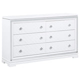 Juego de dormitorio Eleanor de 5 piezas Eastern King en blanco