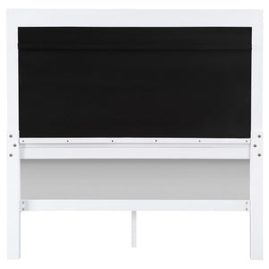 Cama California King Eleanor Wood con paneles en blanco