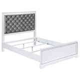 Cama Queen Eleanor Wood con paneles blancos
