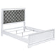 Cama Queen Eleanor Wood con paneles blancos