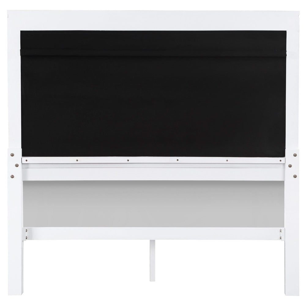 Cama Queen Eleanor Wood con paneles blancos
