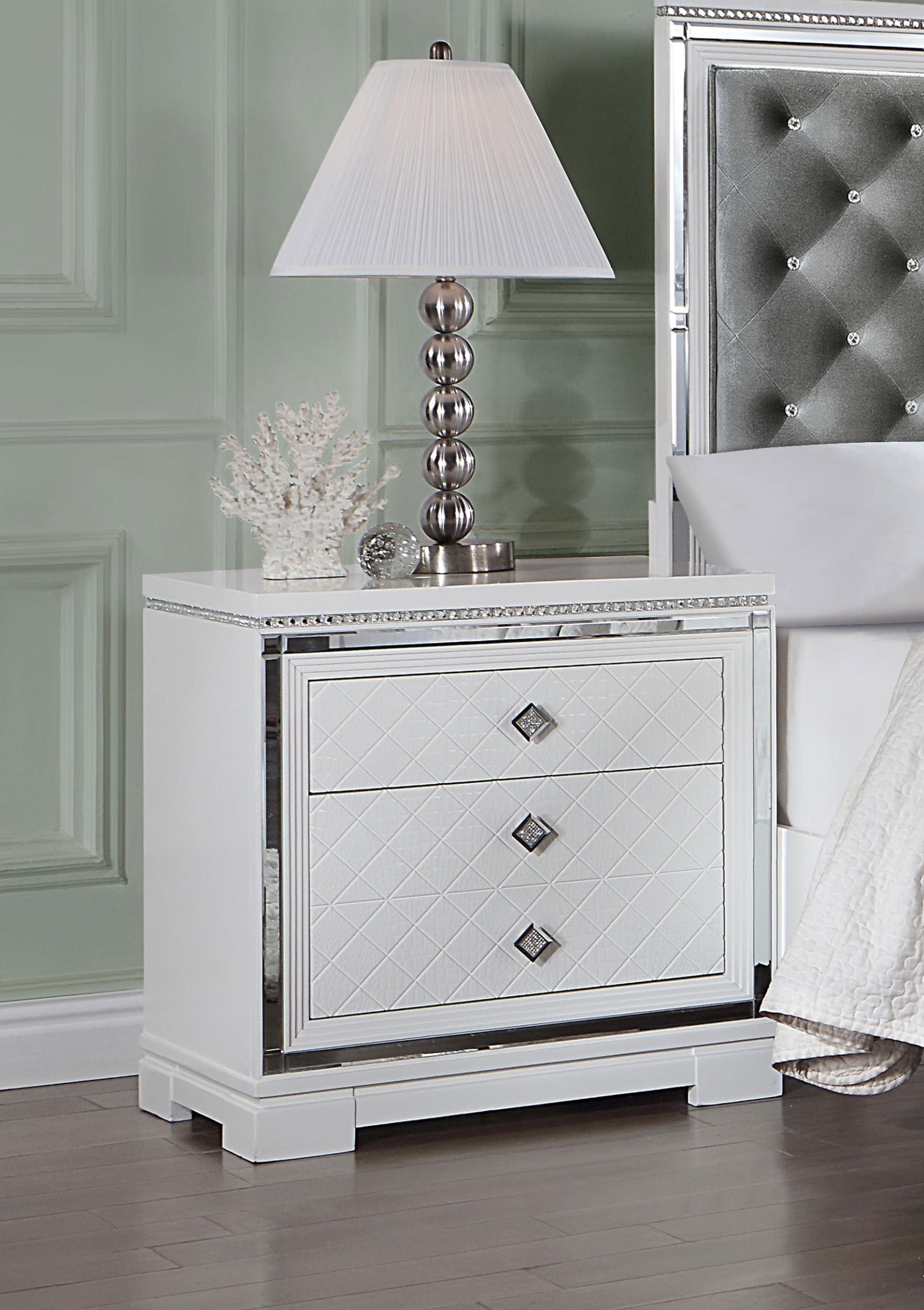 Eleanor 2-drawer Nightstand White
