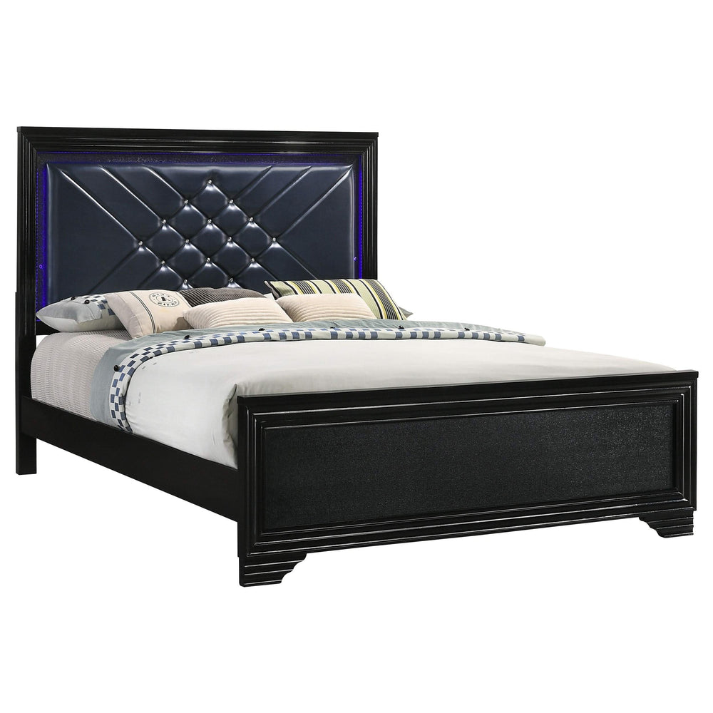 Juego de dormitorio Penélope California King de 5 piezas, color Midnight Star