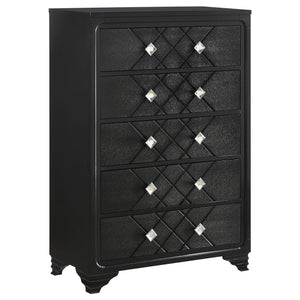 Juego de dormitorio Penélope de 5 piezas Queen Midnight Star