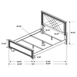 Penelope Wood Queen LED Panel Bed Midnight Star