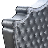 Cama tapizada Antonella California King con paneles en gris