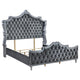 Cama Queen tapizada Antonella gris