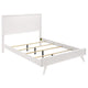 Cama California King con paneles Janelle Wood, color blanco