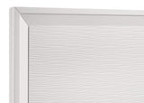 Cama California King con paneles Janelle Wood, color blanco
