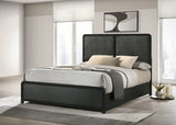 Cama King tapizada Cavelle de 51 pulgadas, color negro