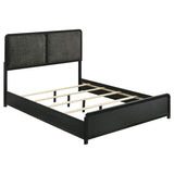 Cama King tapizada Cavelle de 51 pulgadas, color negro