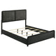 Cama King tapizada Cavelle de 51 pulgadas, color negro