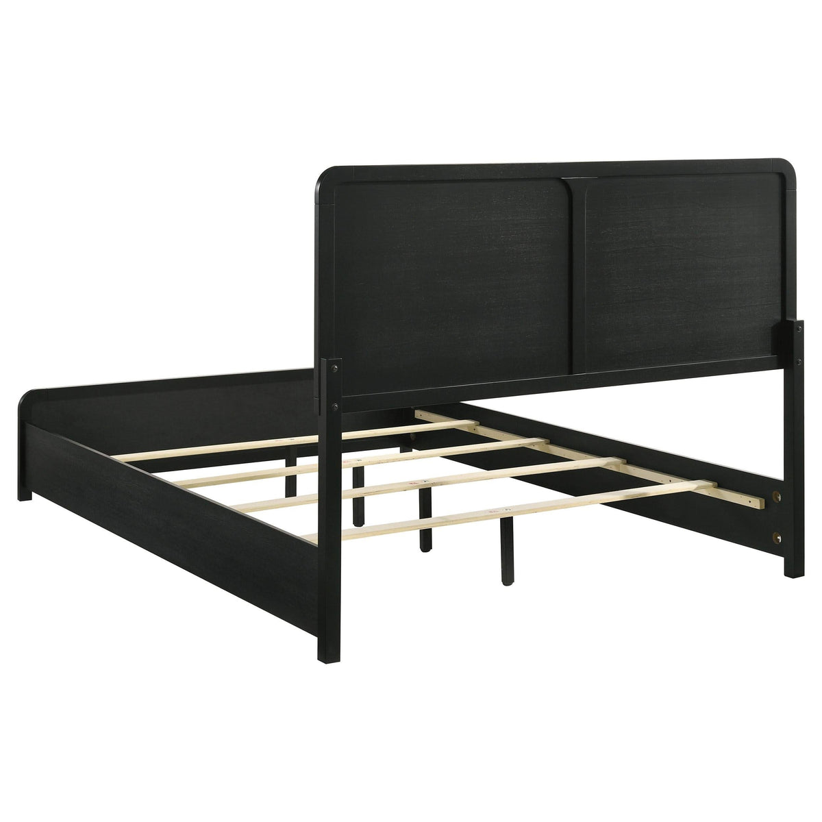 Cama King tapizada Cavelle de 51 pulgadas, color negro