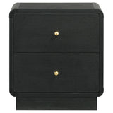 Cavelle 2-drawer Nightstand Bedside Table Black