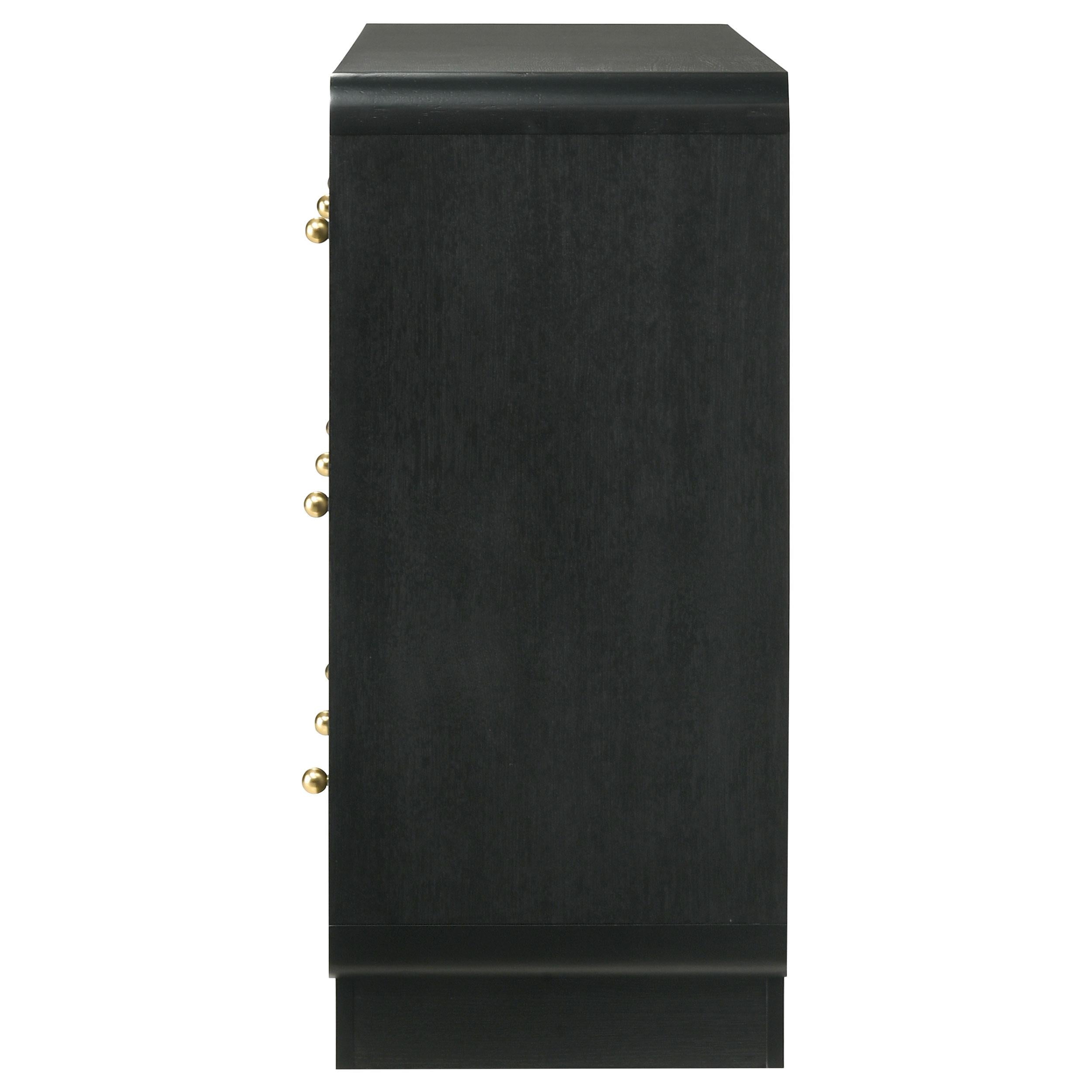 Cavelle 6-drawer Dresser Cabinet Black