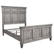 Cama con paneles California King de Avenue Wood, color gris desgastado