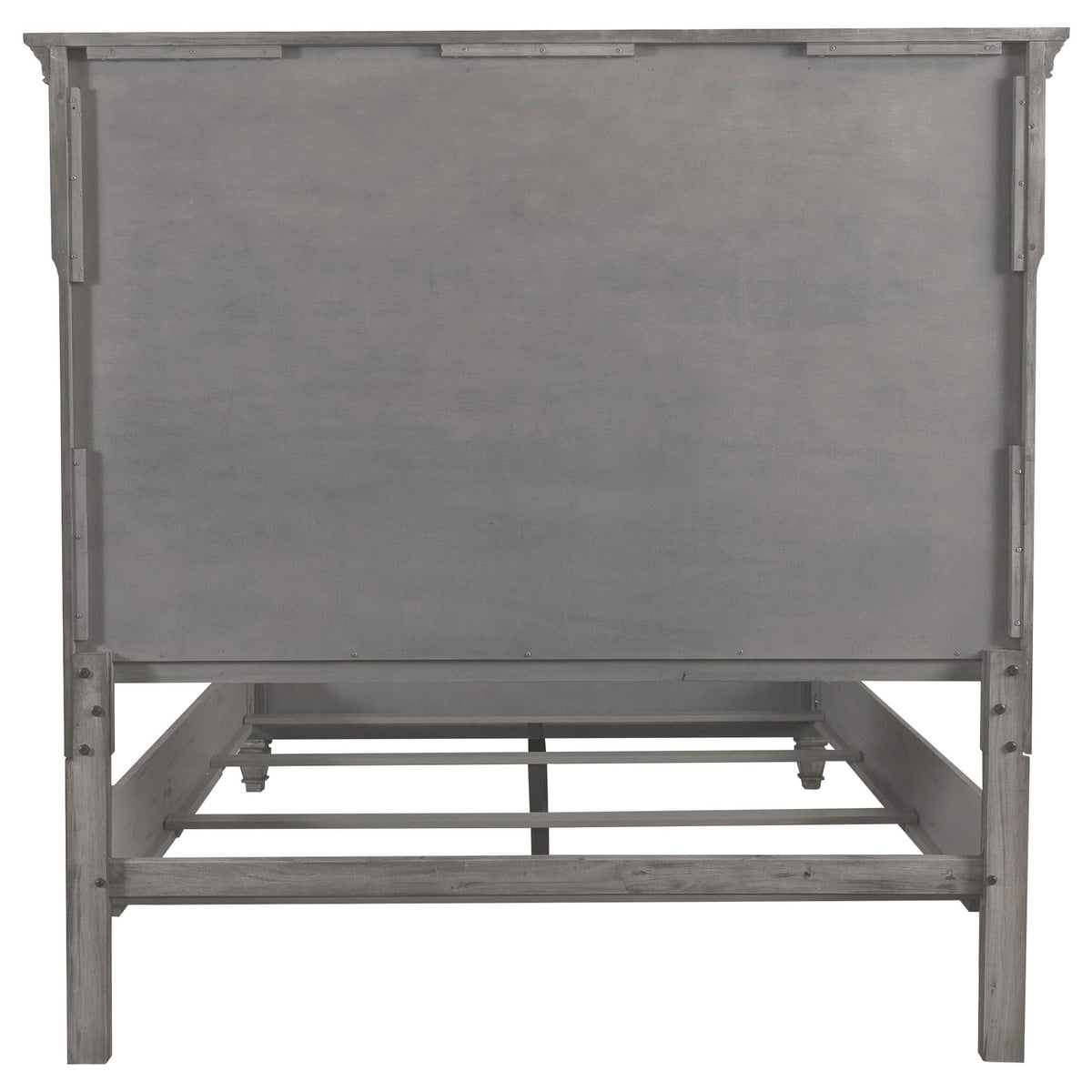 Cama con paneles California King de Avenue Wood, color gris desgastado