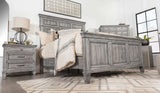Cama con paneles California King de Avenue Wood, color gris desgastado