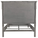Cama Queen con paneles de madera Avenue, color gris desgastado
