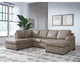 Seccional de 2 piezas con chaise longue Amuleto