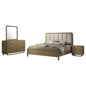 Juego de dormitorio Queen Amsbury de 4 piezas color nuez moscada