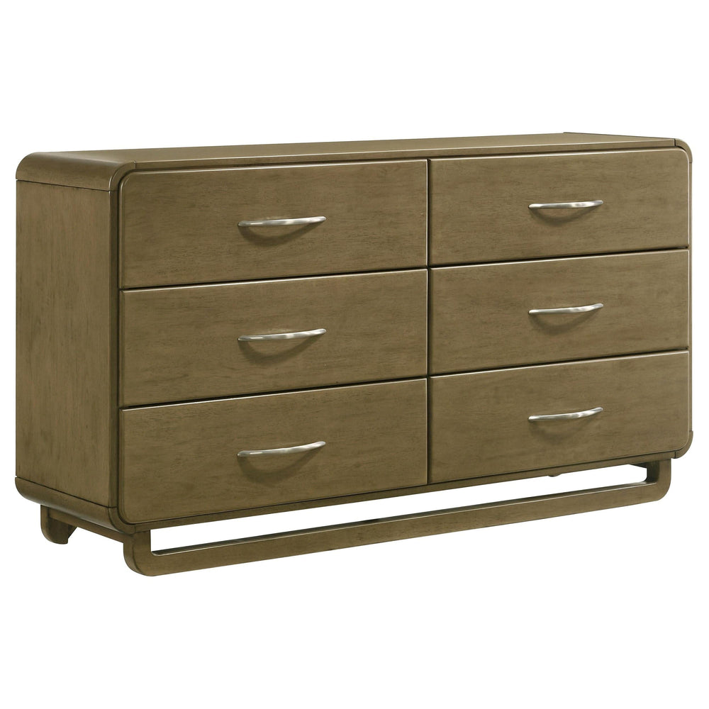 Juego de dormitorio Queen Amsbury de 4 piezas color nuez moscada