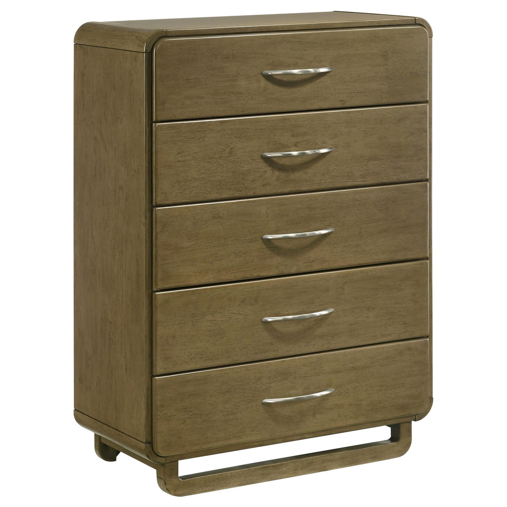 Juego de dormitorio Queen Amsbury de 5 piezas en color nuez moscada