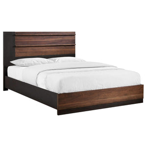 Cama Azalia Wood Eastern King con paneles en nogal